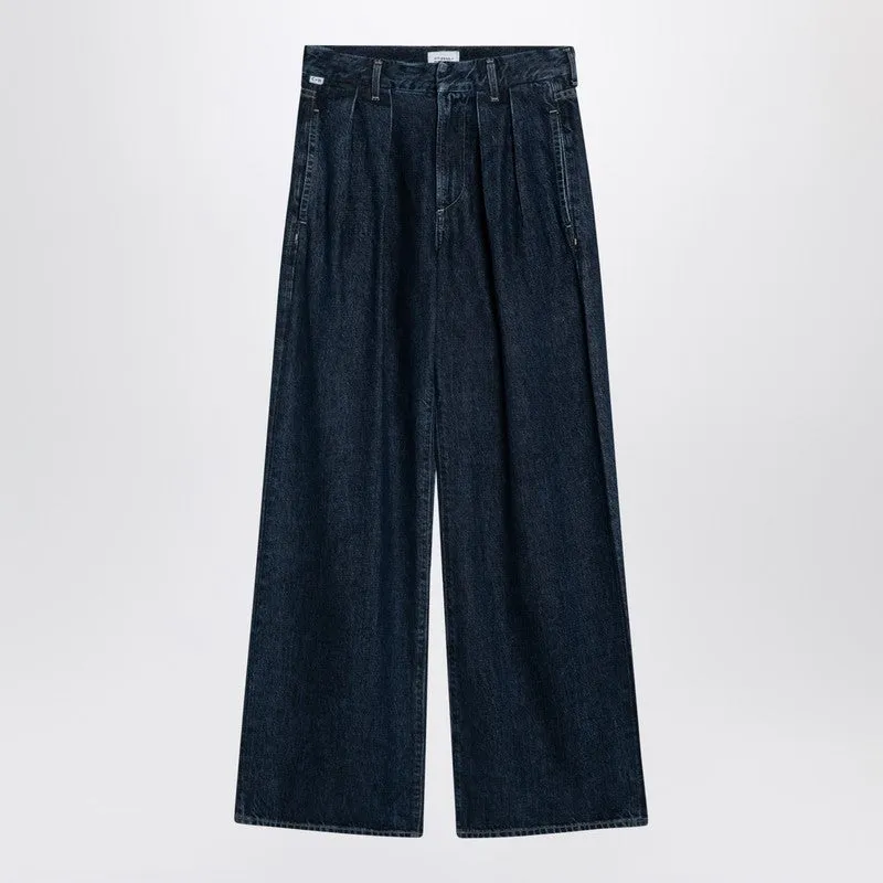 Dark wide jeans with pleats sold by Lord & Taylor