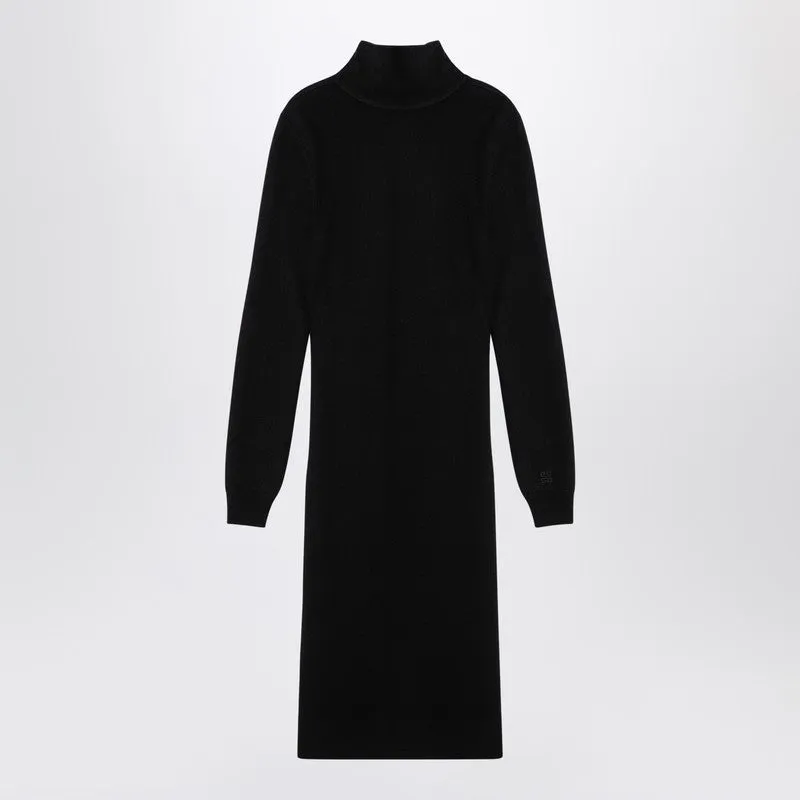 Black wool-blend turtleneck dress sold by Lord & Taylor