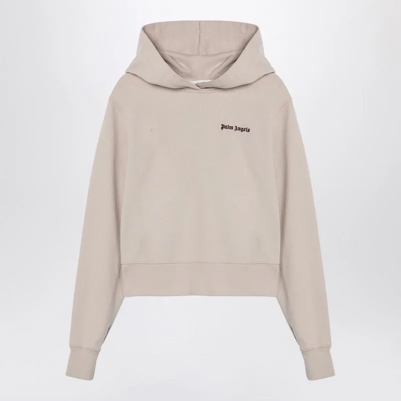 Logo hoodie light beige made by Palm Angels
