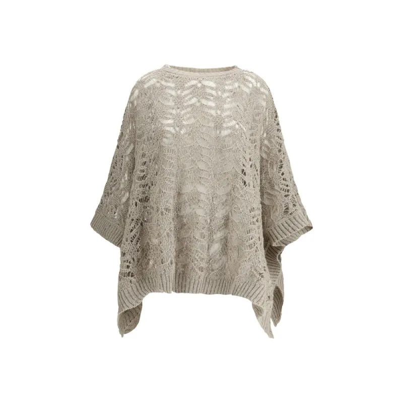 Crocheted Poncho made by Brunello Cucinelli