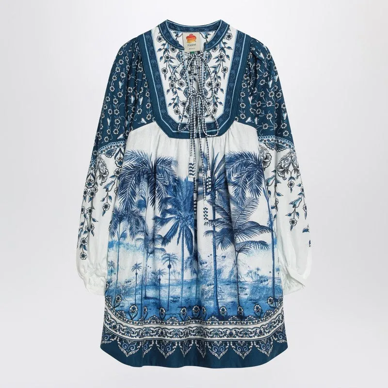 Linen-blend dress with palm print sold by Lord & Taylor