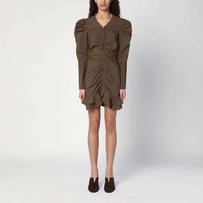 Briali mini dress with green khaki zip sold by Lord & Taylor