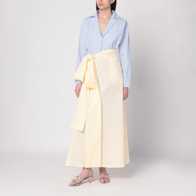 Clarence shirt dress blue/yellow sold by Lord & Taylor