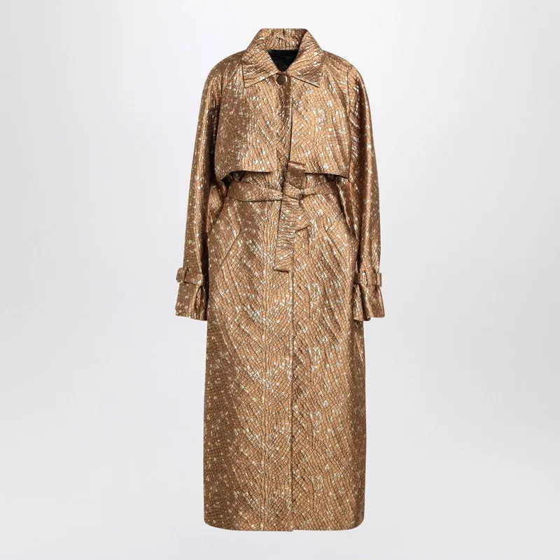 Trench in gold colour in jacquard sold by Lord & Taylor