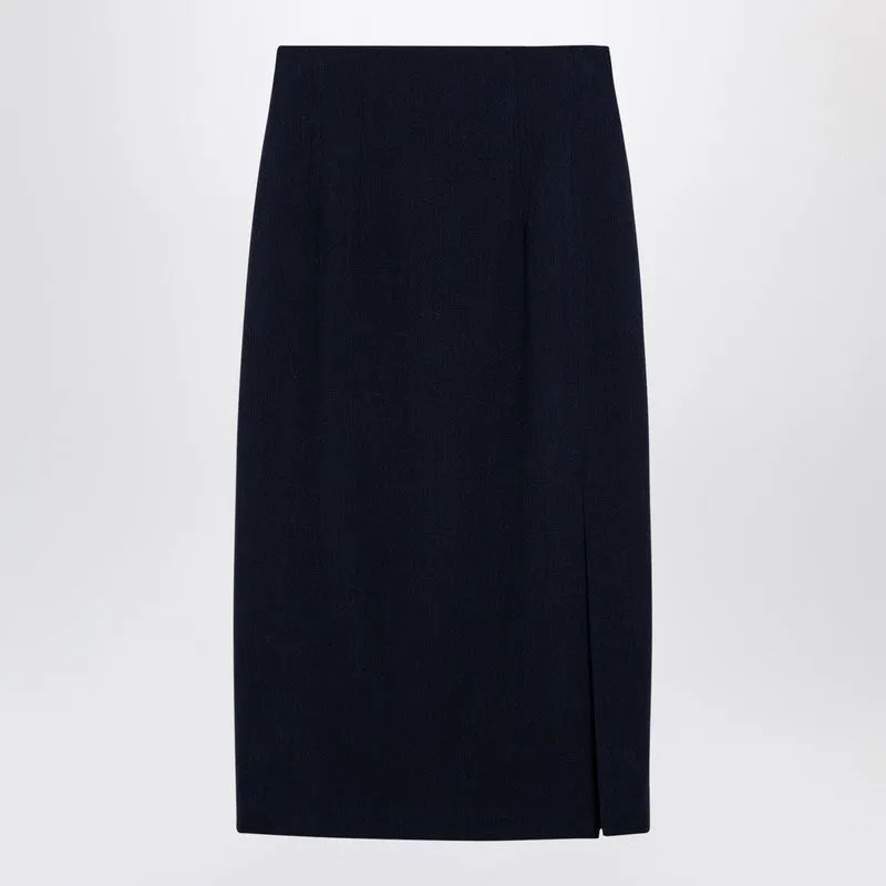 Navy blue wool-blend Marlo skirt sold by Lord & Taylor