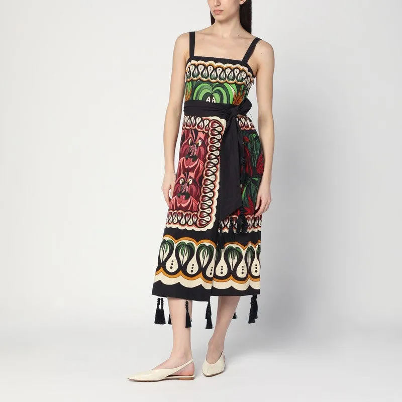 Coconut Tree Flow Scarf dress in linen blend sold by Lord & Taylor