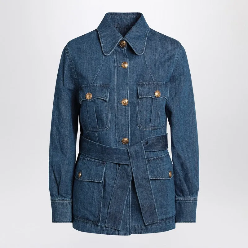 Blue denim overshirt sold by Lord & Taylor