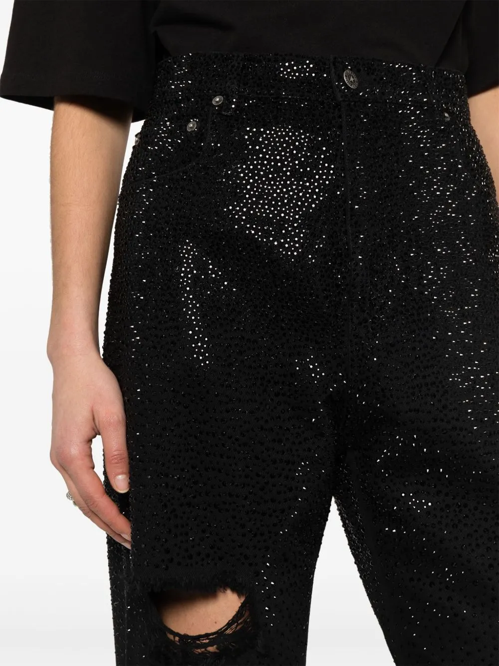 crystal embellished jeans sold by Lord & Taylor product image thumbnail 2