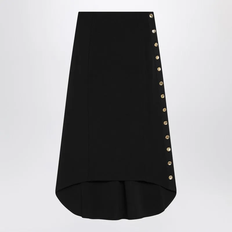 Black Milan stitch skirt with buttons made by Givenchy
