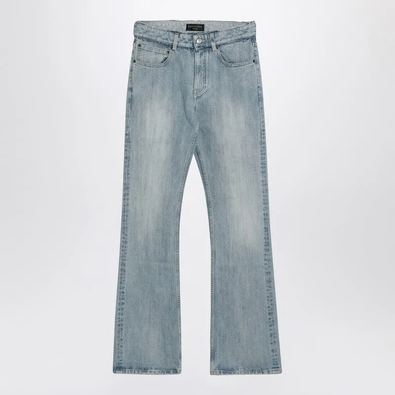 Low-waisted blue jeans sold by Lord & Taylor