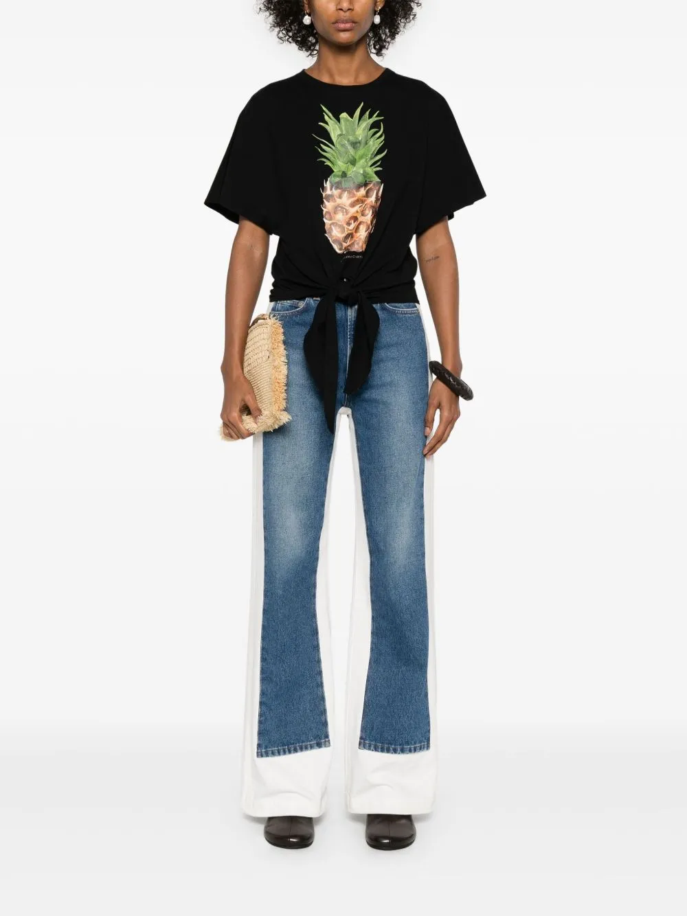 Pineapple Tie-front Cotton T-Shirt sold by Lord & Taylor product image thumbnail 3