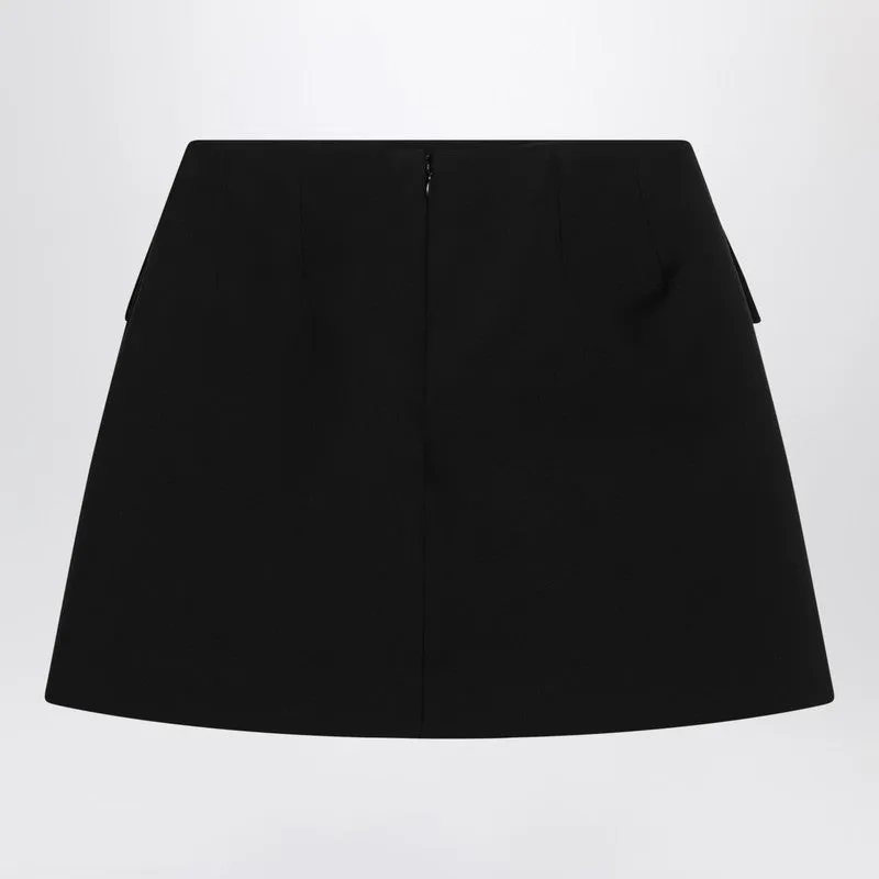 Black wool mini skirt sold by Lord & Taylor product image thumbnail 2