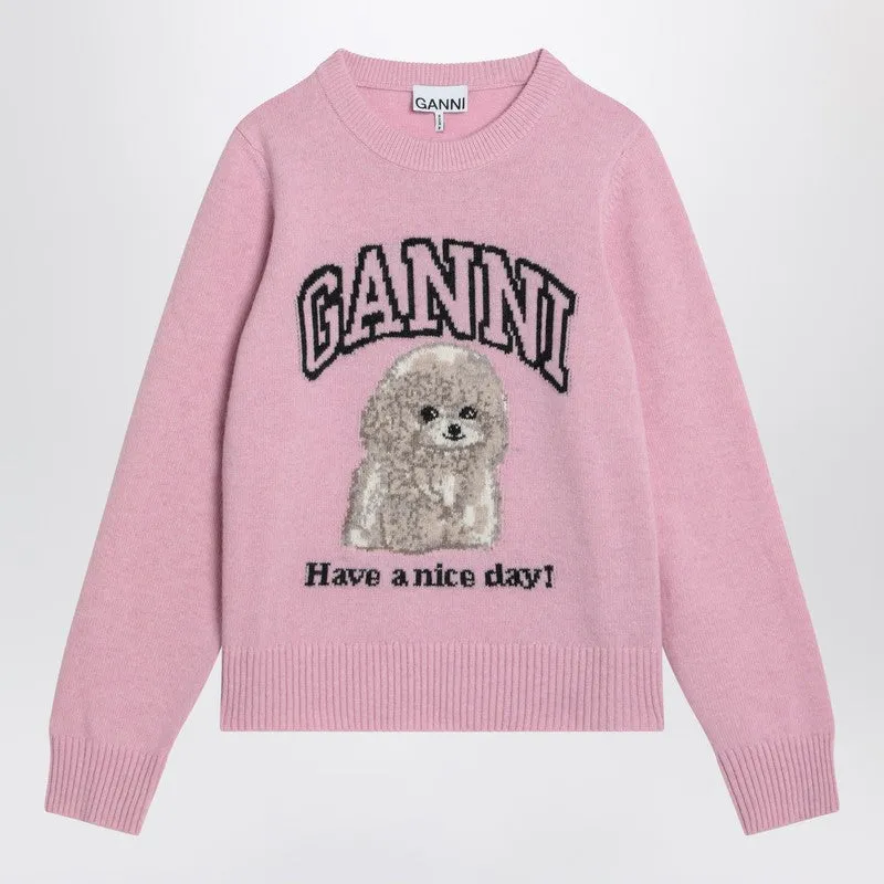 Pink sweater with poodle sold by Lord & Taylor