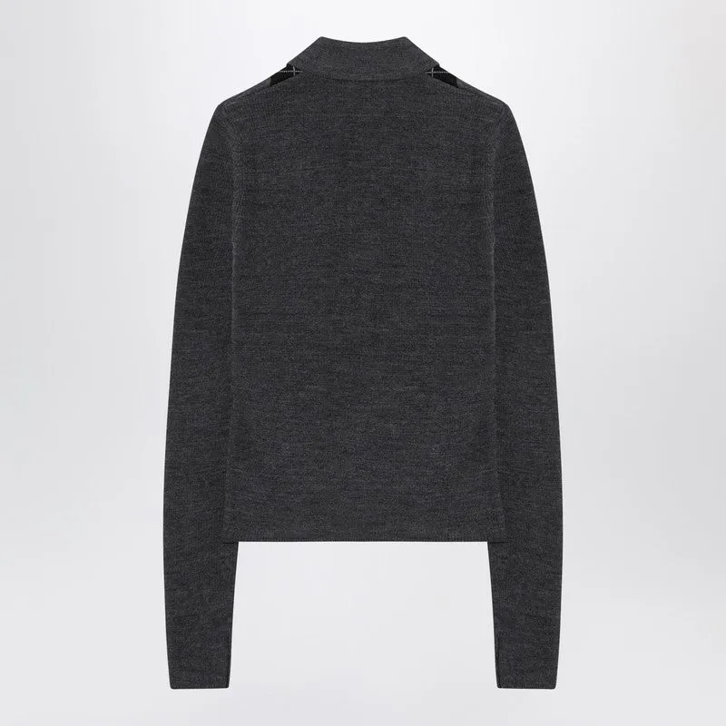 Grey polo with wool diamonds sold by Lord & Taylor product image thumbnail 2