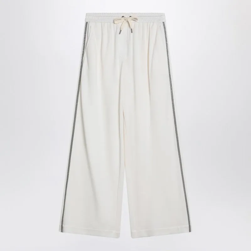 Wide white trousers in cotton and silk sold by Lord & Taylor
