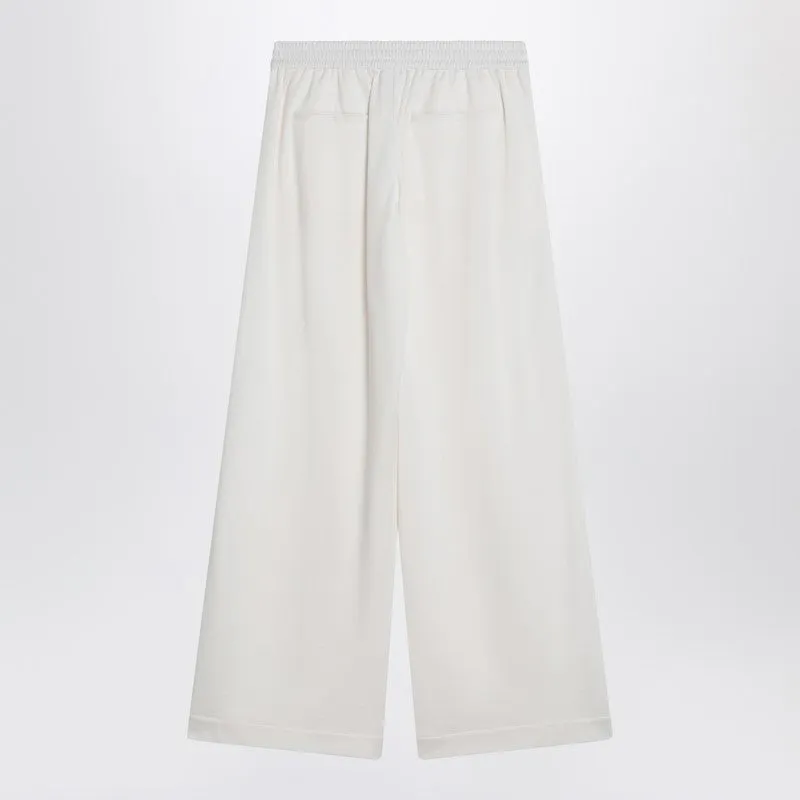 Wide white trousers in cotton and silk sold by Lord & Taylor product image thumbnail 2
