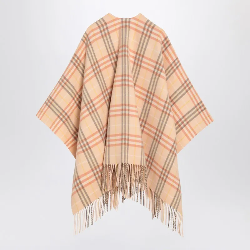 Burberry Check pattern wool and cashmere cape sold by Lord & Taylor product image thumbnail 2