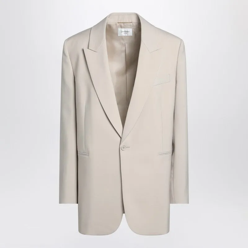 Beige single-breasted jacket in wool sold by Lord & Taylor