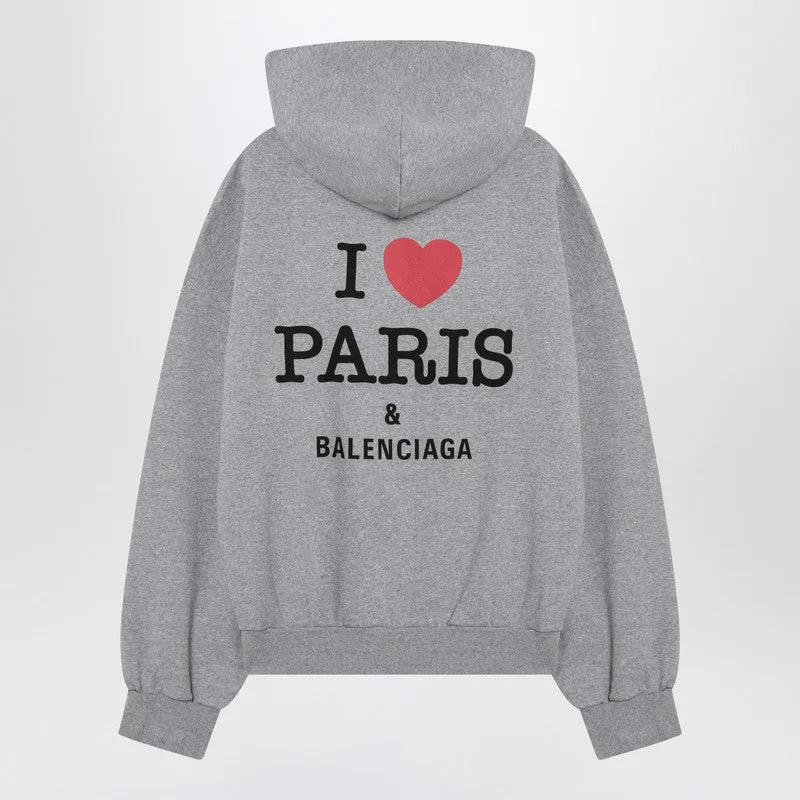 Grey zip-up sweatshirt I Love Paris sold by Lord & Taylor product image thumbnail 2