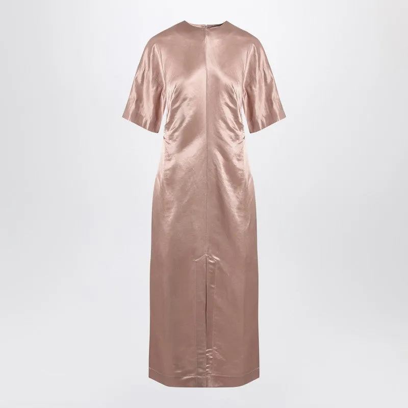 Long antique pink dress in linen and silk sold by Lord & Taylor