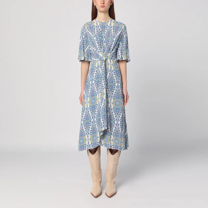 Flared midi dress with multi-coloured print sold by Lord & Taylor