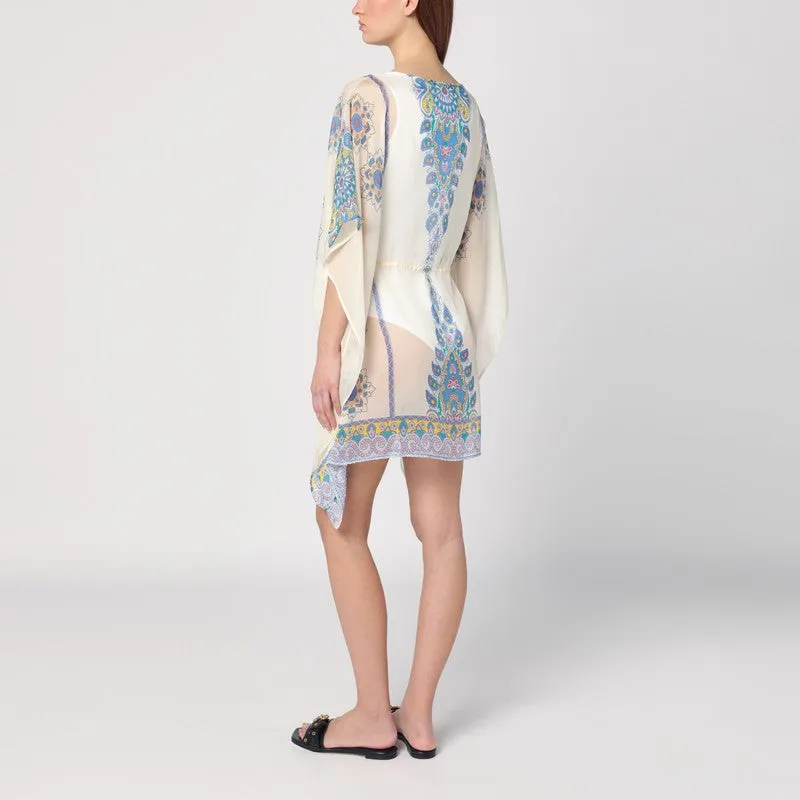 Short printed silk caftan sold by Lord & Taylor product image thumbnail 2
