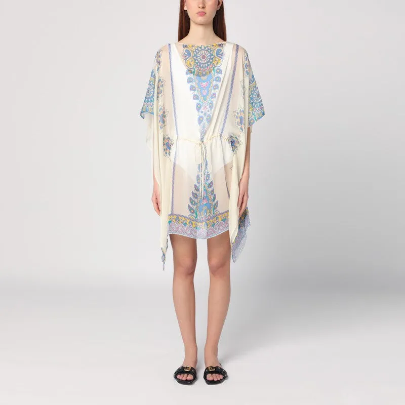 Short printed silk caftan sold by Lord & Taylor