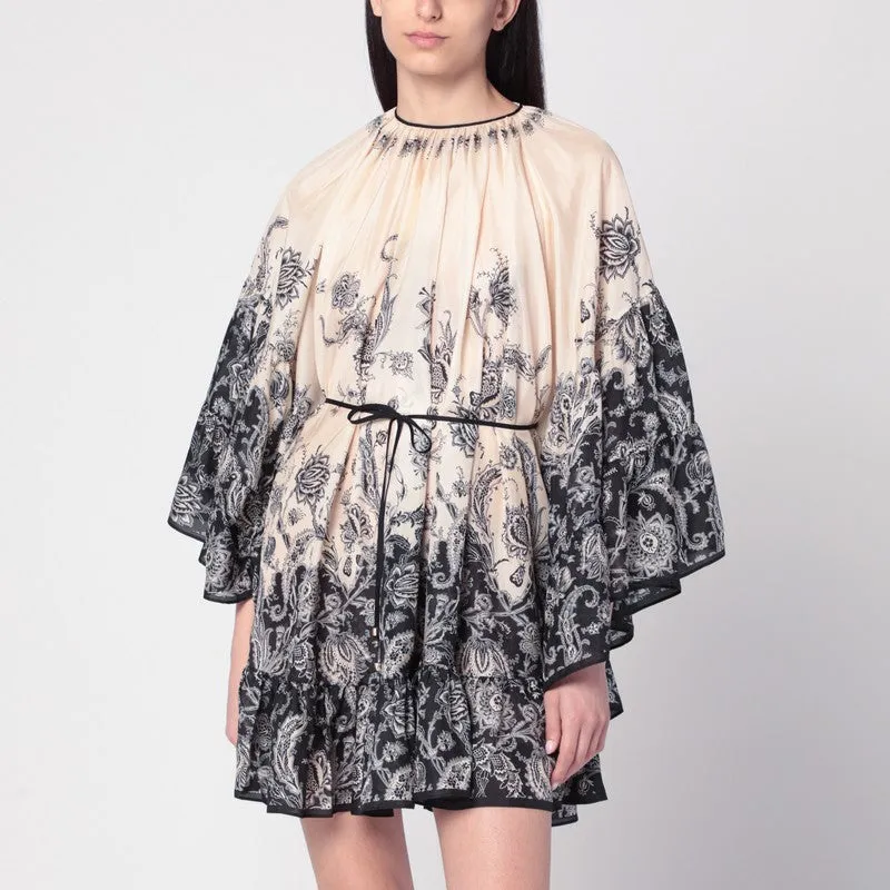 Cream Rhiannon mini dress with fantasy print sold by Lord & Taylor