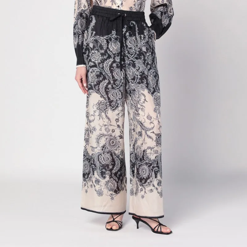 Cream Rhiannon trousers with fantasy print sold by Lord & Taylor