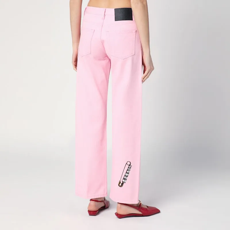 Pink jeans with prints sold by Lord & Taylor product image thumbnail 2