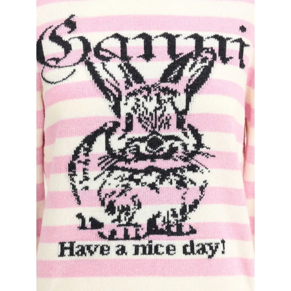 Striped sweater with rabbit sold by Lord & Taylor product image thumbnail 3