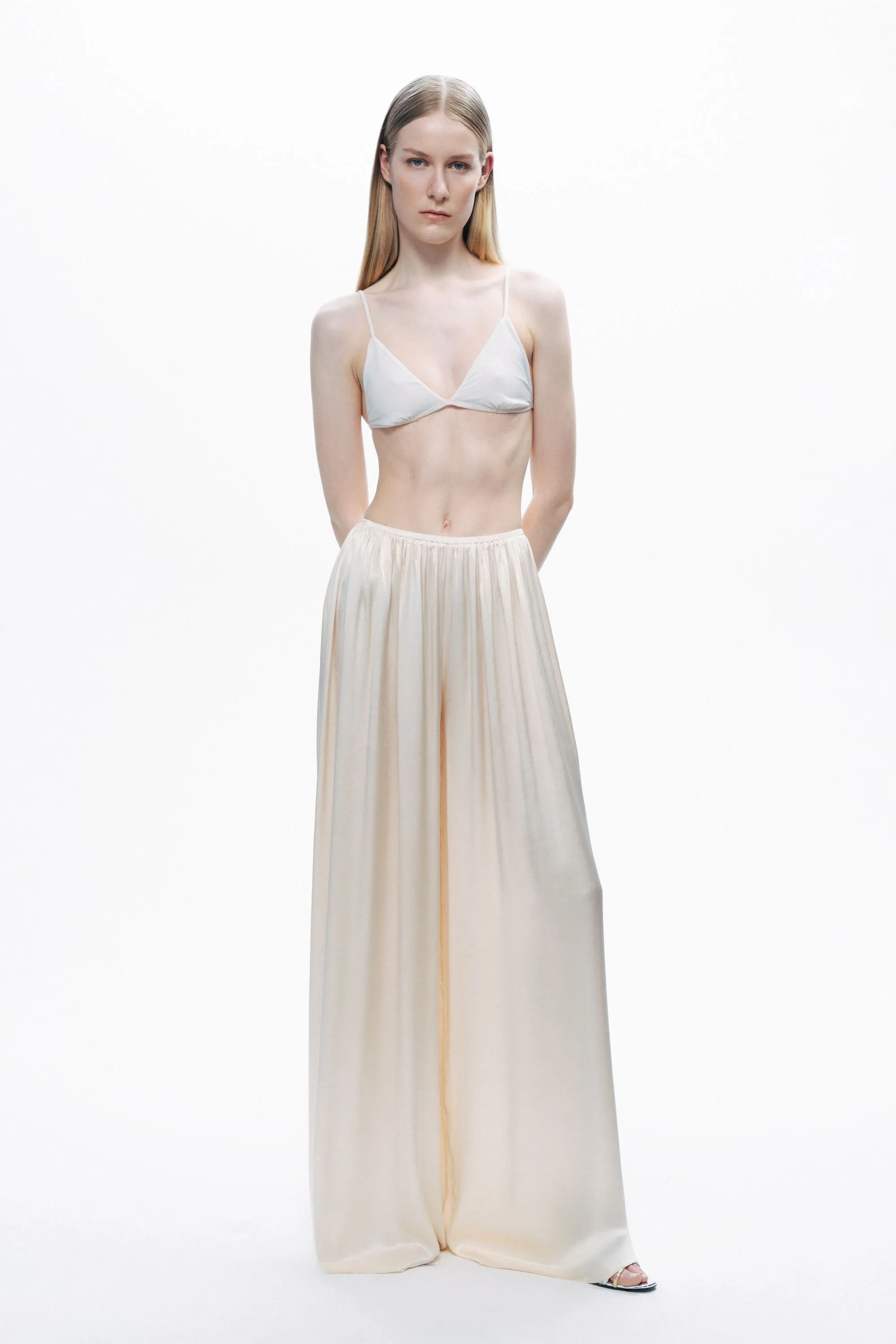 Powder Flowy Wide-Leg Trousers sold by Lord & Taylor product image thumbnail 3