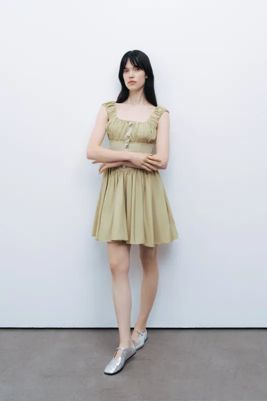 Olive Corset Look Mini Dress sold by Lord & Taylor