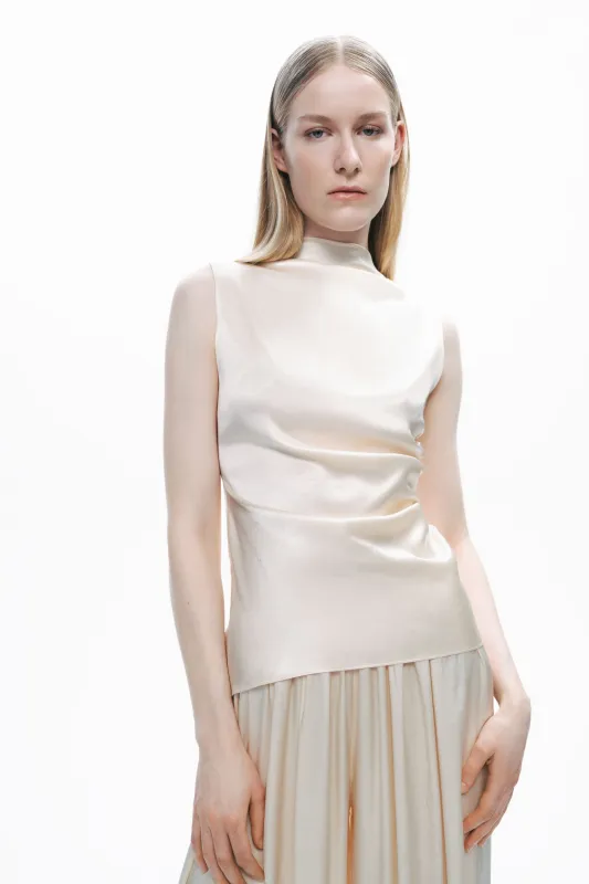 Powder Draped Open-Back Detail Blouse sold by Lord & Taylor