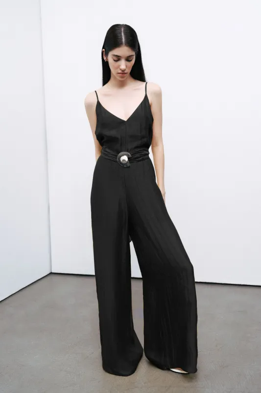 Black Metal Accessory Overalls sold by Lord & Taylor