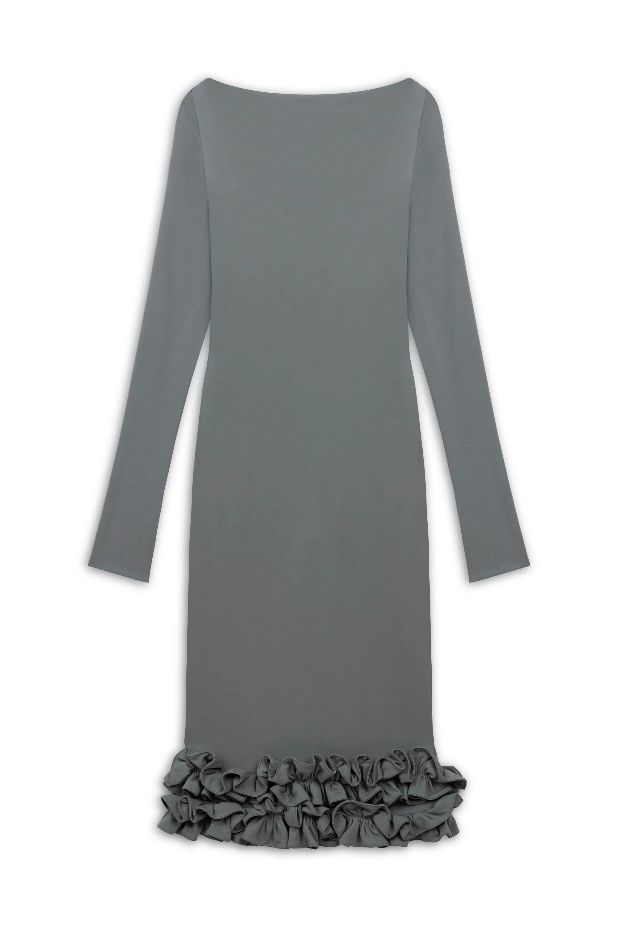 Mink Jersey Maxi Dress with Ruffle Detail sold by Lord & Taylor product image thumbnail 3