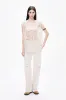 Ecru Floral Embroidered Detailed Vest sold by Lord & Taylor