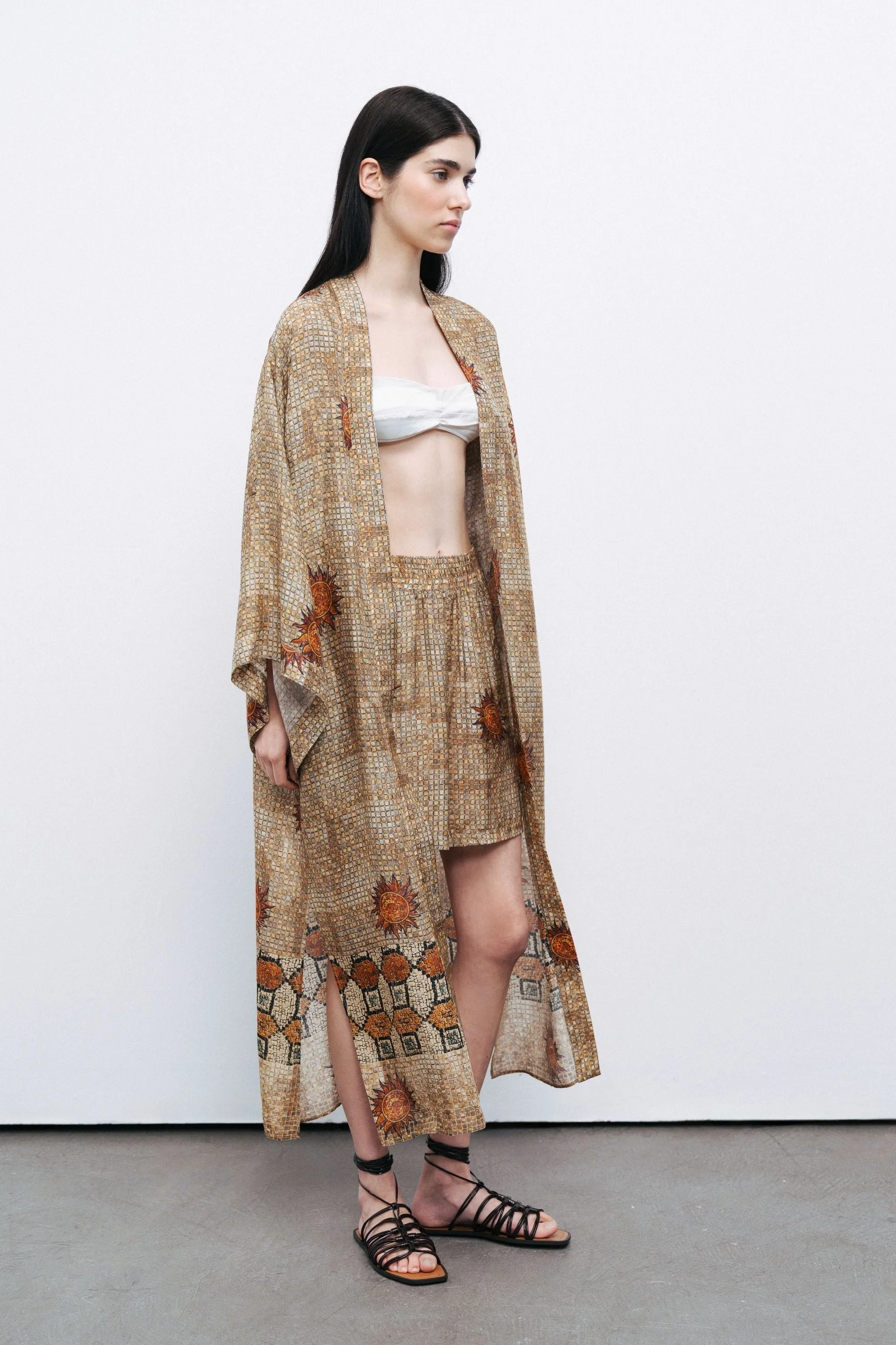 Oversized Mosaic Patterned Kimono sold by Lord & Taylor product image thumbnail 3