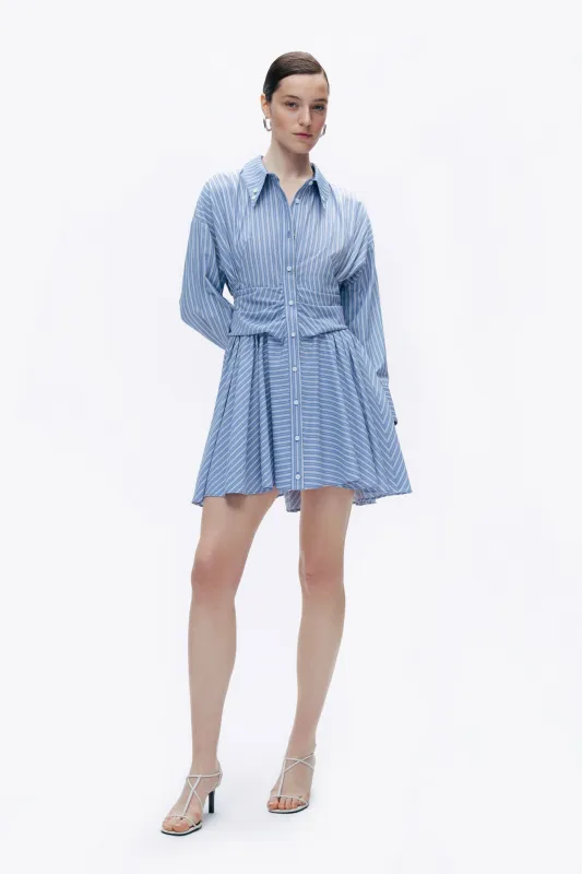 Blue Striped Mini Shirt Dress sold by Lord & Taylor