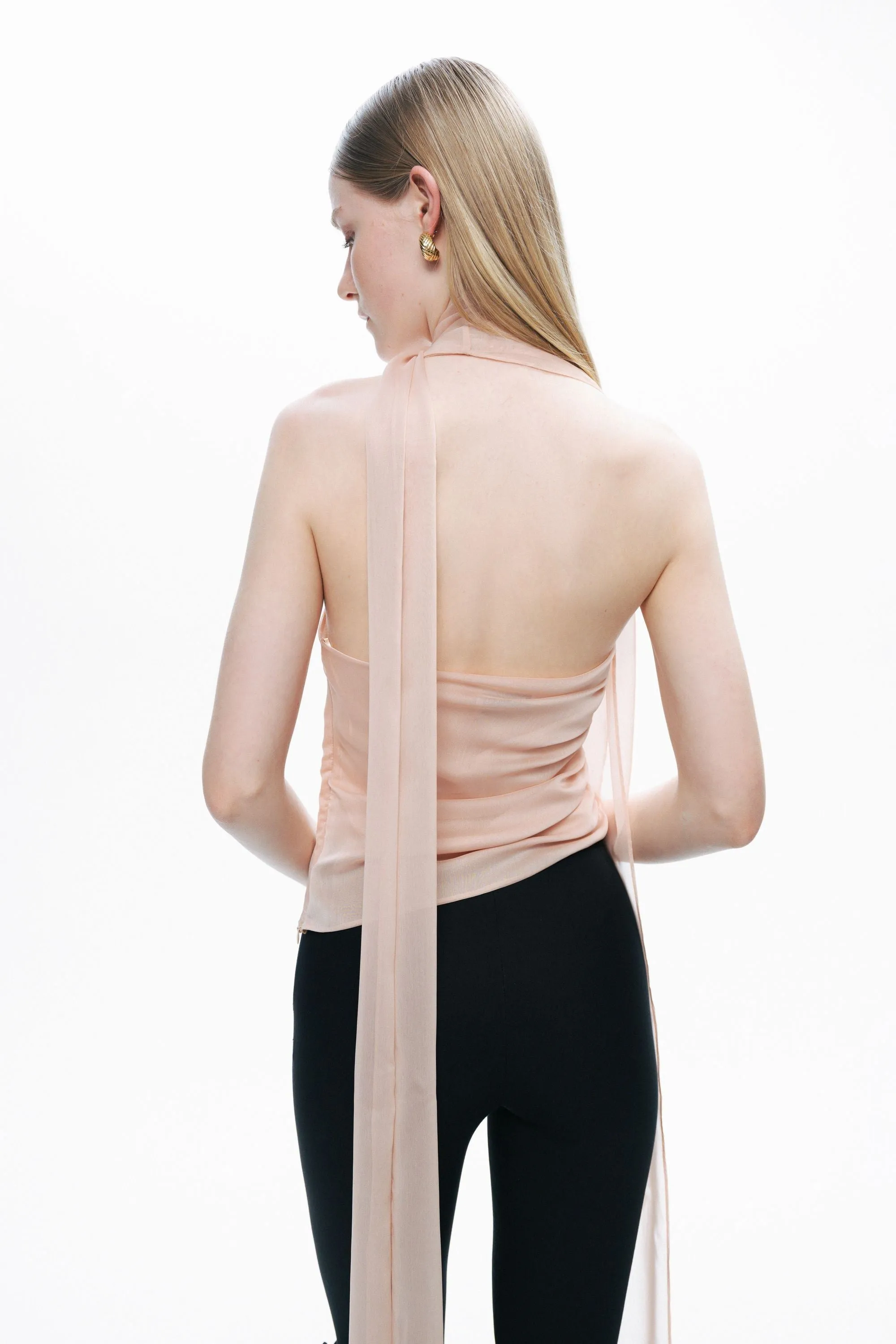 Powder Shawl-Inspired Open Back Blouse sold by Lord & Taylor product image thumbnail 5