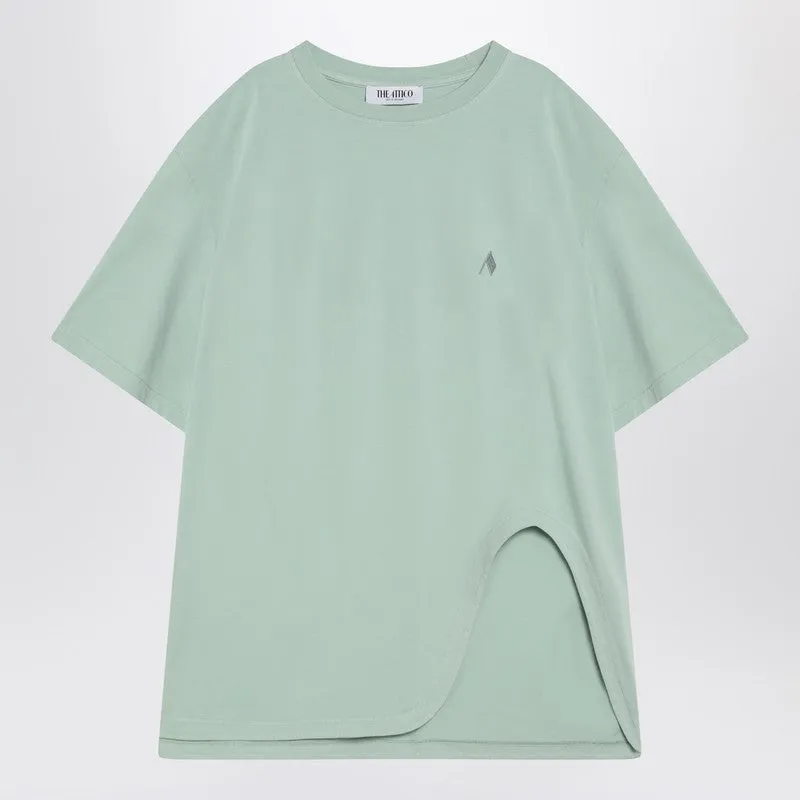Mint green asymmetrical oversize T-shirt made by The Attico