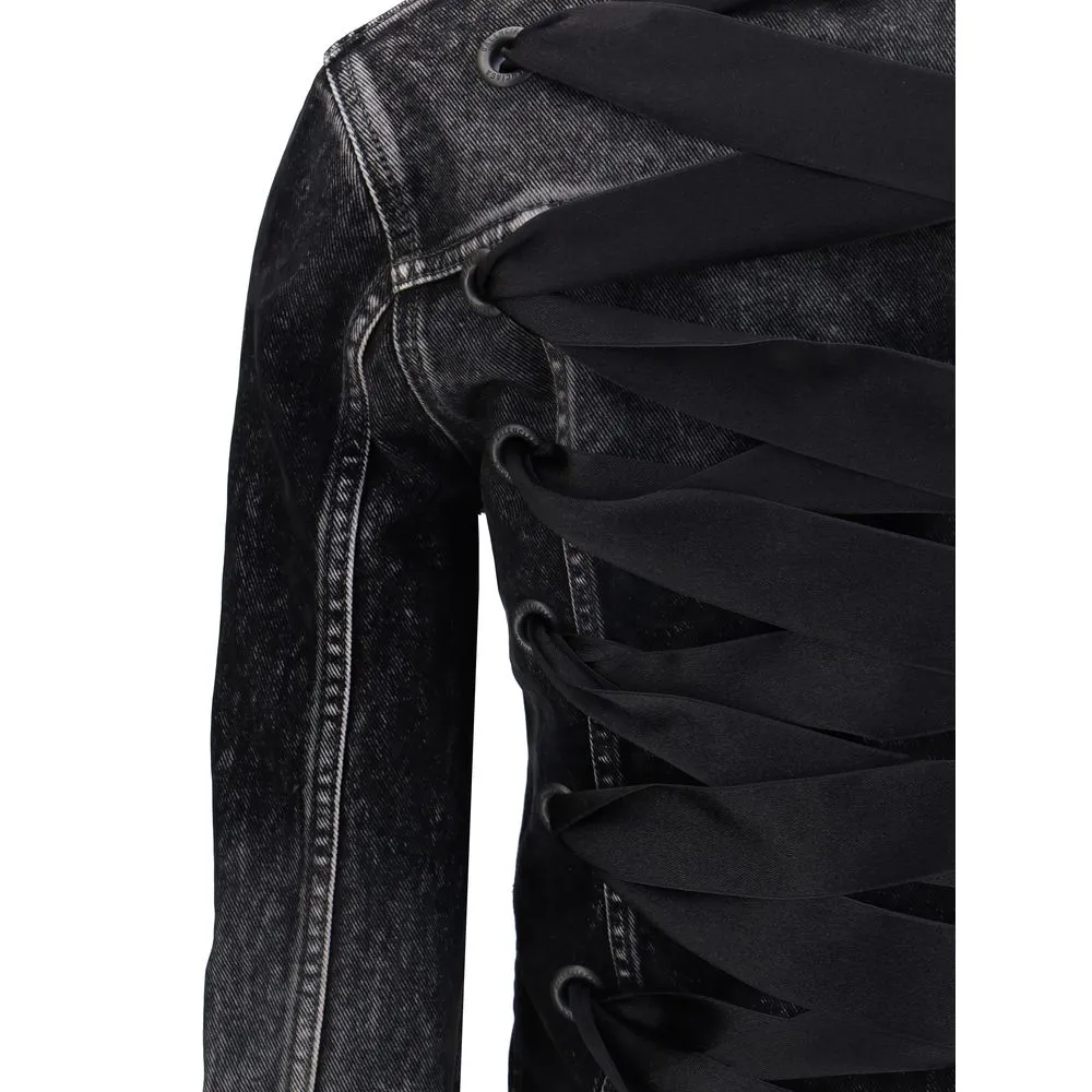 Denim Jacket with ribbon sold by Lord & Taylor product image thumbnail 3