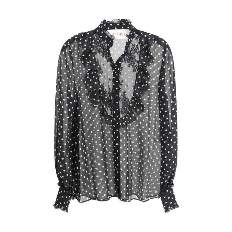 Polka dot silk Shirt sold by Lord & Taylor
