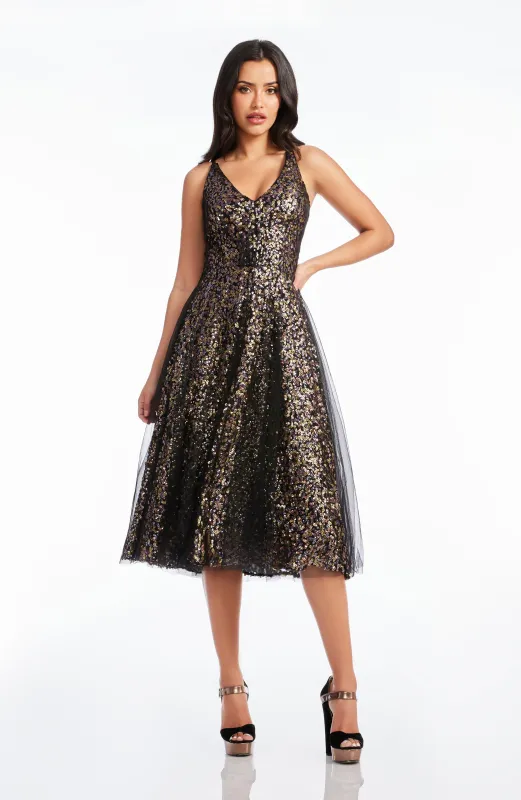 Courtney Scattered Sequin Dress sold by Lord & Taylor