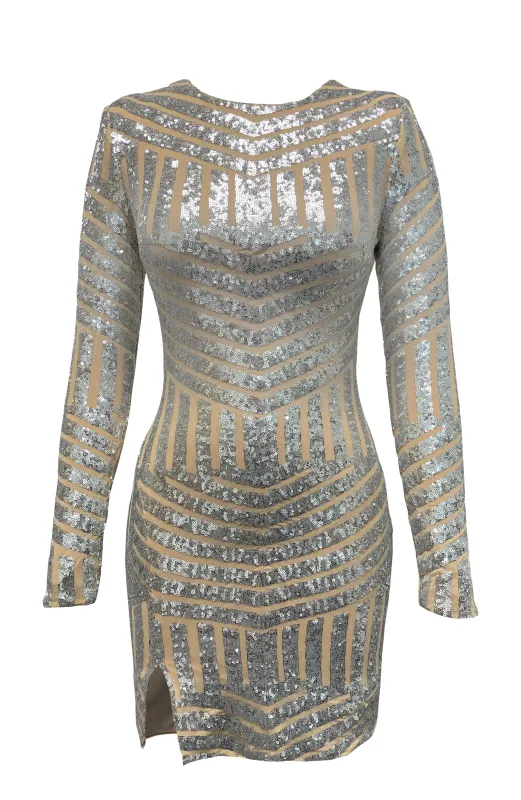 Emery Sequin Placement Dress sold by Lord & Taylor