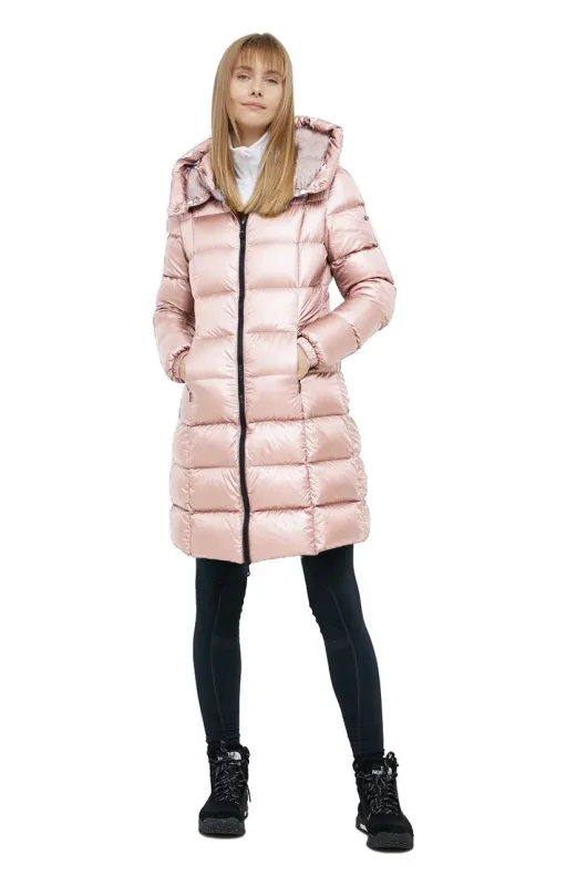 Pink Nylon Women Jacket made by Lord & Taylor
