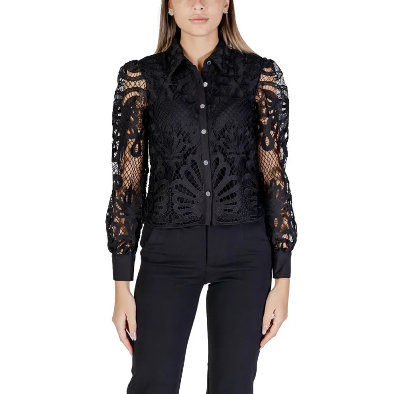 Black Polyester Shirt sold by Lord & Taylor