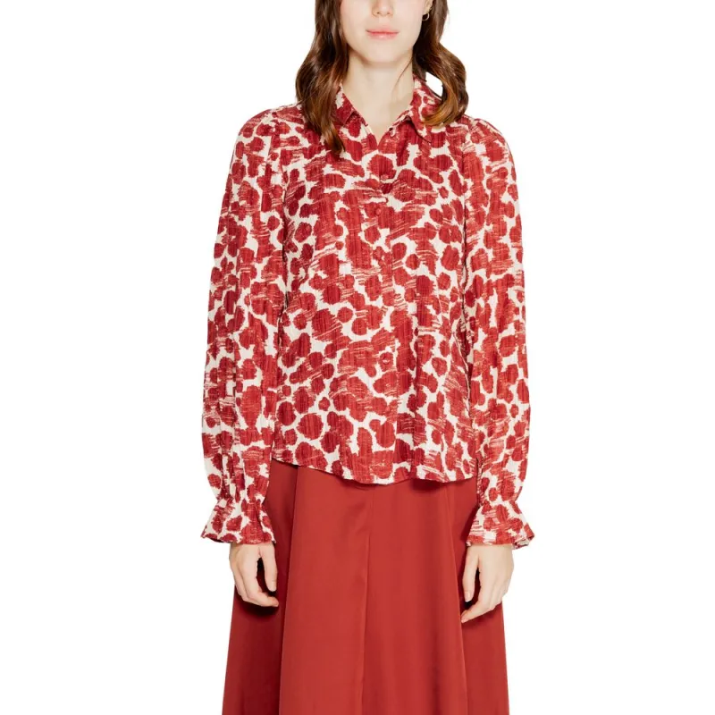 Red Polyester Shirt sold by Lord & Taylor