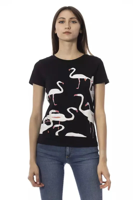 Chic Black Short Sleeve Round Neck Tee sold by Lord & Taylor