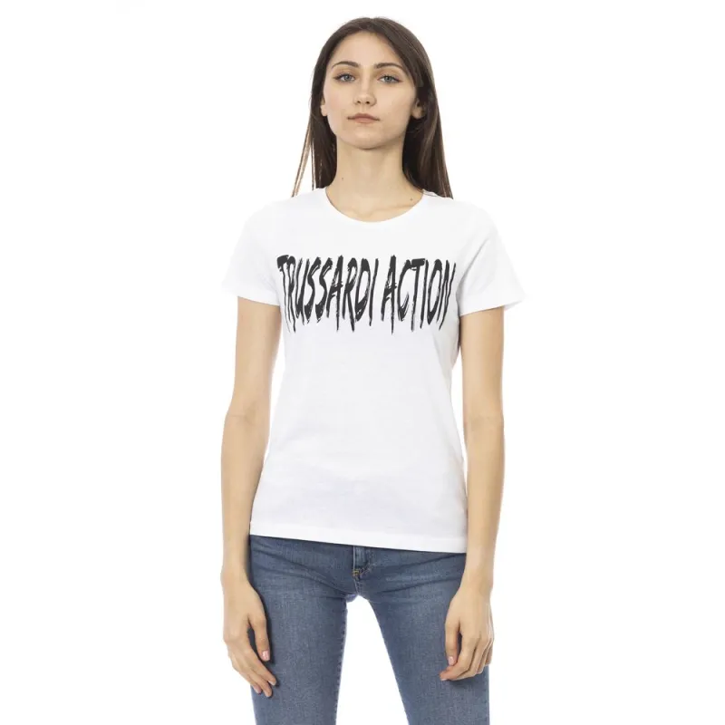 White Cotton Women T-Shirt sold by Lord & Taylor
